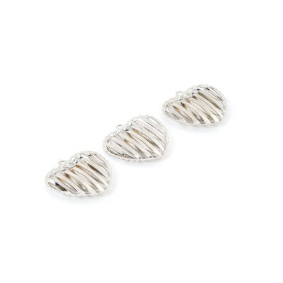 1 Adet - 25 mm Nikel Kaplama Metal Kalp Desenli Kulplu Kolye Ucu, Takı Aparatı, 1.Kalite (Kararmaz) - 4
