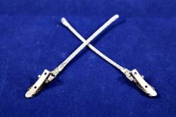 1 Adet - 9 cm Nikel Kaplama Kağıt Tutacağı - YF Hobi