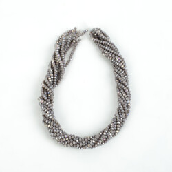 1 Dizi (130-135 Adet) - 3 mm Yassı Kristal Cam Boncuk Dizisi Mat Janjanlı Açık Lila Renk 1.Kalite - 4