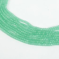 1 Dizi (130-135 Adet) - 3 mm Yassı Kristal Cam Boncuk Dizisi Mat Mint Yeşil Renk 1.Kalite - 2