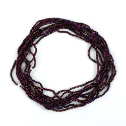 1 Dizi (145-155 Adet) - 2 mm Yassı Kristal Cam Boncuk Dizisi Kaplama Mor Renk 1.Kalite - 2