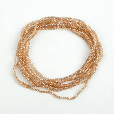 1 Dizi (145-155 Adet) - 2 mm Yassı Kristal Cam Boncuk Dizisi Kaplama Şeffaf Renk 1.Kalite - 2