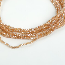 1 Dizi (145-155 Adet) - 2 mm Yassı Kristal Cam Boncuk Dizisi Kaplama Şeffaf Renk 1.Kalite - YF Hobi