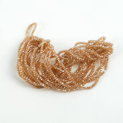 1 Dizi (145-155 Adet) - 2 mm Yassı Kristal Cam Boncuk Dizisi Kaplama Şeffaf Renk 1.Kalite - 4