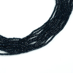 1 Dizi (145-155 Adet) - 2 mm Yassı Kristal Cam Boncuk Dizisi Mat Çok Koyu Mavi Renk 1.Kalite - YF Hobi