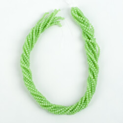 1 Dizi (145-155 Adet) - 2 mm Yassı Kristal Cam Boncuk Dizisi Mat Fıstık Yeşili Renk 1.Kalite - 4