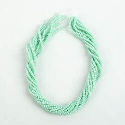 1 Dizi (145-155 Adet) - 2 mm Yassı Kristal Cam Boncuk Dizisi Mat Mint Yeşili Renk 1.Kalite - 4