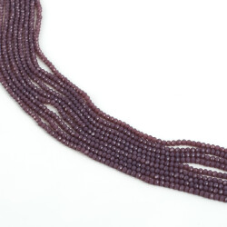 1 Dizi (145-155 Adet) - 2 mm Yassı Kristal Cam Boncuk Dizisi Mat Mor Renk 1.Kalite - YF Hobi