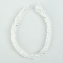 1 Dizi (145-155 Adet) - 2 mm Yassı Kristal Cam Boncuk Dizisi Şeffaf Janjanlı Renk 1.Kalite - 4