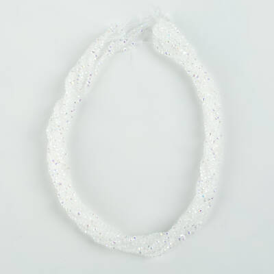 1 Dizi (145-155 Adet) - 2 mm Yassı Kristal Cam Boncuk Dizisi Şeffaf Janjanlı Renk 1.Kalite - 4