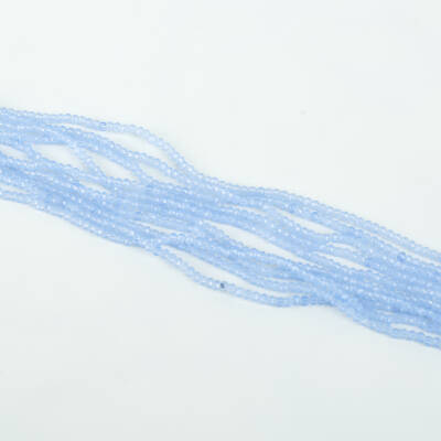 1 Dizi (145-155 Adet) - 2 mm Yassı Kristal Cam Boncuk Dizisi Şeffaf Mavi Renk 1.Kalite - 2