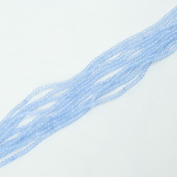 1 Dizi (145-155 Adet) - 2 mm Yassı Kristal Cam Boncuk Dizisi Şeffaf Mavi Renk 1.Kalite - YF Hobi