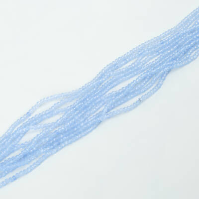 1 Dizi (145-155 Adet) - 2 mm Yassı Kristal Cam Boncuk Dizisi Şeffaf Mavi Renk 1.Kalite - 1