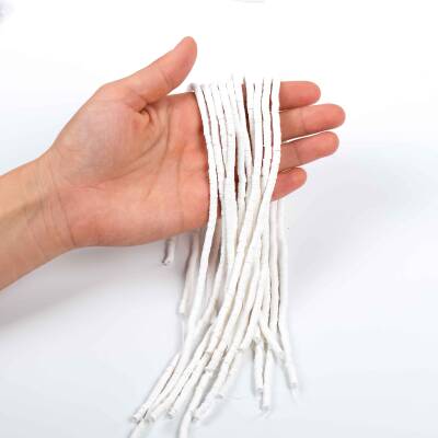 1 Dizi (40 Cm) - 4 mm Fimo Boncuk, Beyaz Renk Polimer Kil Fimo Boncuk Dizisi, Hamur Boncuk - 3