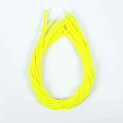 1 Dizi (40 Cm) - 4 mm Fimo Boncuk, Neon Sarı Renk Polimer Kil Fimo Boncuk Dizisi, Hamur Boncuk - 4