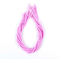 1 Dizi (40 Cm) - 4 mm Fimo Boncuk, Pembe Renk Polimer Kil Fimo Boncuk Dizisi, Hamur Boncuk - 3