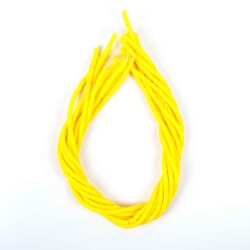 1 Dizi (40 Cm) - 4 mm Fimo Boncuk, Sarı Renk Polimer Kil Fimo Boncuk Dizisi, Hamur Boncuk - 4