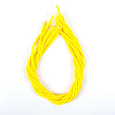 1 Dizi (40 Cm) - 4 mm Fimo Boncuk, Sarı Renk Polimer Kil Fimo Boncuk Dizisi, Hamur Boncuk - 4