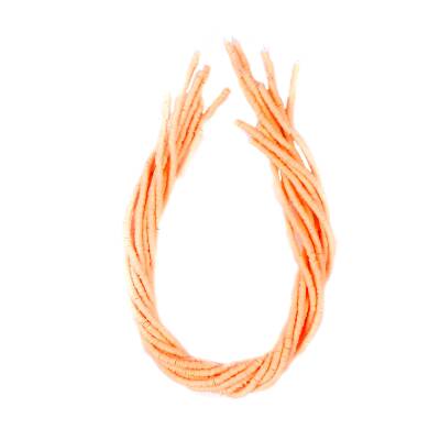 1 Dizi (40 Cm) - 4 mm Fimo Boncuk, Somon Renk Polimer Kil Fimo Boncuk Dizisi, Hamur Boncuk - 4