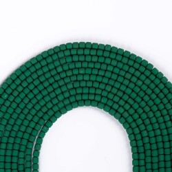 20 Adet - 6x6 mm Lino Boncuk, Haki Yeşil Renk Polimer Kil Silindir Lino Hamur Boncuk - 1