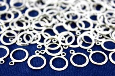 10 Adet - 10 Mm Yuvarlak Kulplu Pul, Takı Malzemesi, Metal Pul, Nikel Kaplama, Pirinç #92n - 1
