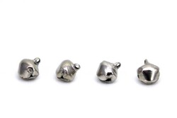 10 Adet - 12 Mm Nikel Kaplama Çan Takı Zili - 1