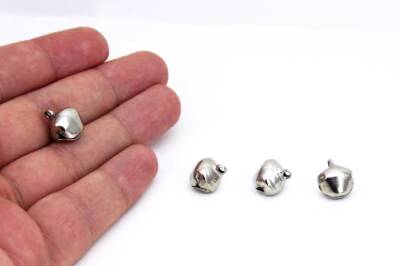 10 Adet - 12 Mm Nikel Kaplama Çan Takı Zili - 2