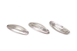 10 Adet - 4 cm Oval Çıt Çıt Toka Aparatı, Nikel Kaplama, Metal Çıtçıt Toka - 2