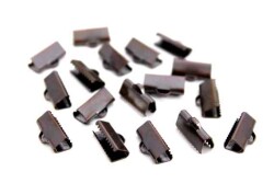 10 Adet - 6x15 mm Dişli Bağlantı Aparatı, Timsah Kapama, Kulplu Dişli Sıkıştırma, Kolye ve Bileklik Kapama, Antik Bakır Kaplama - 1