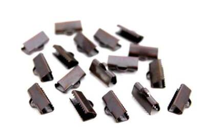 10 Adet - 6x15 mm Dişli Bağlantı Aparatı, Timsah Kapama, Kulplu Dişli Sıkıştırma, Kolye ve Bileklik Kapama, Antik Bakır Kaplama - 1