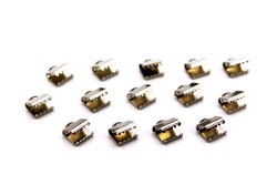 10 Adet - 6x7 mm Dişli Bağlantı Aparatı, Timsah Kapama, Kulplu Dişli Sıkıştırma, Kolye ve Bileklik Kapama, Nikel Kaplama - 2