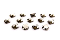 10 Adet - 6x7 mm Dişli Bağlantı Aparatı, Timsah Kapama, Kulplu Dişli Sıkıştırma, Kolye ve Bileklik Kapama, Nikel Kaplama - 3