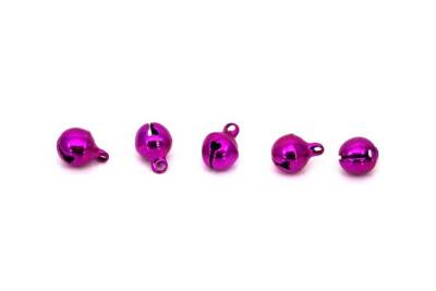 10 Adet - 8 Mm Fuşya Renk Çan Takı Zili - 1