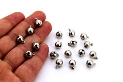 10 Adet - 8 Mm Nikel Kaplama Çan. Takı Zili - 2