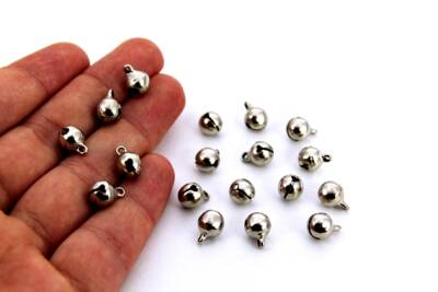 10 Adet - 8 Mm Nikel Kaplama Çan. Takı Zili - 2