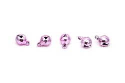 10 Adet - 8 Mm Pembe Renk Çan. Takı Zili - 1