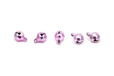 10 Adet - 8 Mm Pembe Renk Çan. Takı Zili - 1