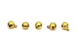 10 Adet - 8 Mm Sarı Renk Çan. Takı Zili - 1