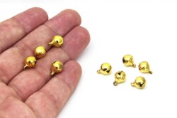 10 Adet - 8 Mm Sarı Renk Çan. Takı Zili - 2
