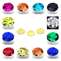 10 Gram - 14 mm, Plastik Payet Pul, Yan Delik Takı, Kumaş ve Süsleme Pulu ( 10 Gram - Yaklaşık 130 Adet ) - YF Hobi
