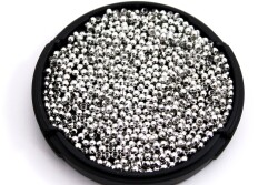 10 Gram - 2.5 mm, Metal Boncuk, Metal Top Misket, Nikel Kaplama - ( 10 Gram : 400-420 Adet Arası ) - YF Hobi