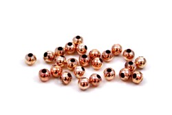 10 Gram - 6 mm, Metal Boncuk, Metal Top Misket, Rose Kaplama - ( 10 Gram : 30-35 Adet Arası ) - YF Hobi