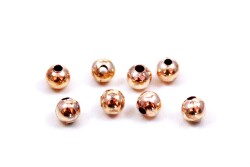 10 Gram - 8 mm, Metal Boncuk, Metal Top Misket, Rose Kaplama - ( 10 Gram : 14-15 Adet Arası ) - 2