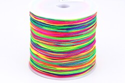 10 Metre - 0.80 mm, Gökkuşağı Karışık Renkli, Paraşüt İpi, Bileklik ve Takı İpi, Kod-161 - YF Hobi