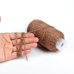 10 Metre - 0.80 mm Karışık Renk Örgü Paraşüt İpi, Bileklik Takı İpi, Hediye Paketleme İpi - 4