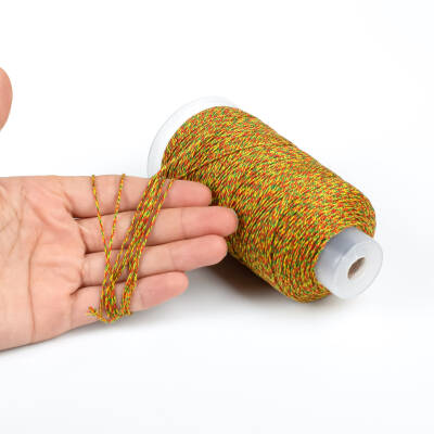 10 Metre - 0.80 mm Karışık Renk Örgü Paraşüt İpi, Bileklik Takı İpi, Hediye Paketleme İpi - 4