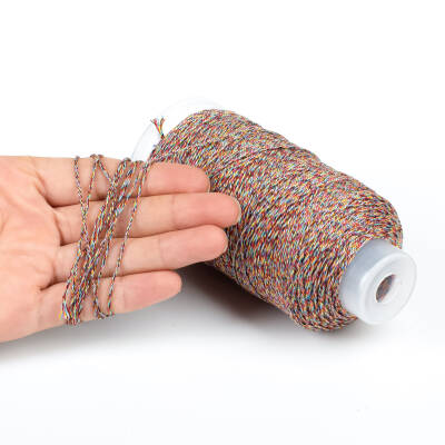 10 Metre - 0.80 mm Karışık Renk Örgü Paraşüt İpi, Bileklik Takı İpi, Hediye Paketleme İpi - 4