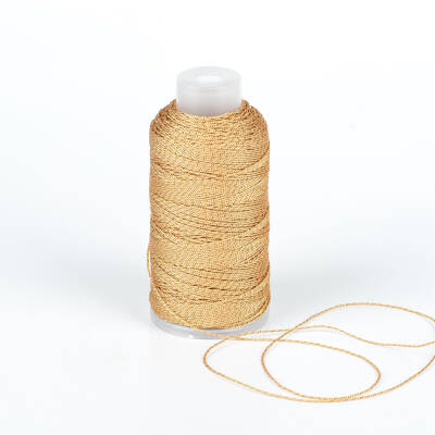 10 Metre - 0.80 mm Yaldızlı Altın Örgü Paraşüt İpi, Bileklik Takı İpi, Hediye Paketleme İpi - 3