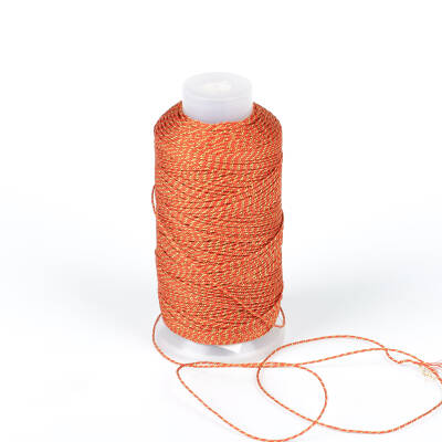 10 Metre - 0.80 mm Yaldızlı Kırmızı Örgü Paraşüt İpi, Bileklik Takı İpi, Hediye Paketleme İpi - 3