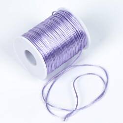 10 Metre - 1 mm, Eflatun Renk, Floş İp, Bileklik ve Takı İpi, Sıçan Kuyruğu İp - 4